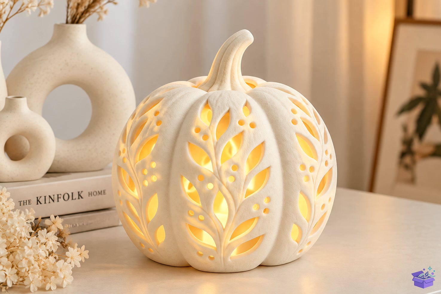 STL 3D Baskı Pumpkin Fener - 3D Baskı ve Model Dosyası (STL, OBJ, 3MF) - detaylı önizleme 2