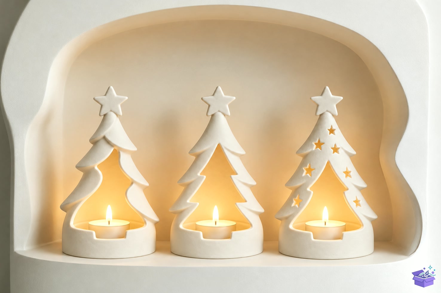 Yılbaşı Ağacı Tealight Tutucu STL - 3D Baskı ve Model Dosyası (STL, OBJ, 3MF) - detaylı önizleme 2