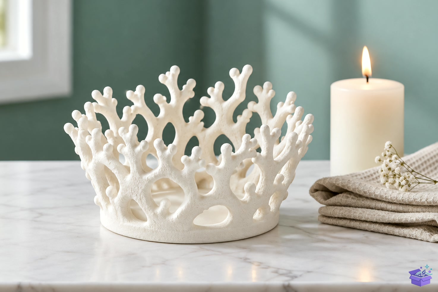 Coral Branch Tealight Tutucu STL - 3D Baskı ve Model Dosyası (STL, OBJ, 3MF) - detaylı önizleme 3