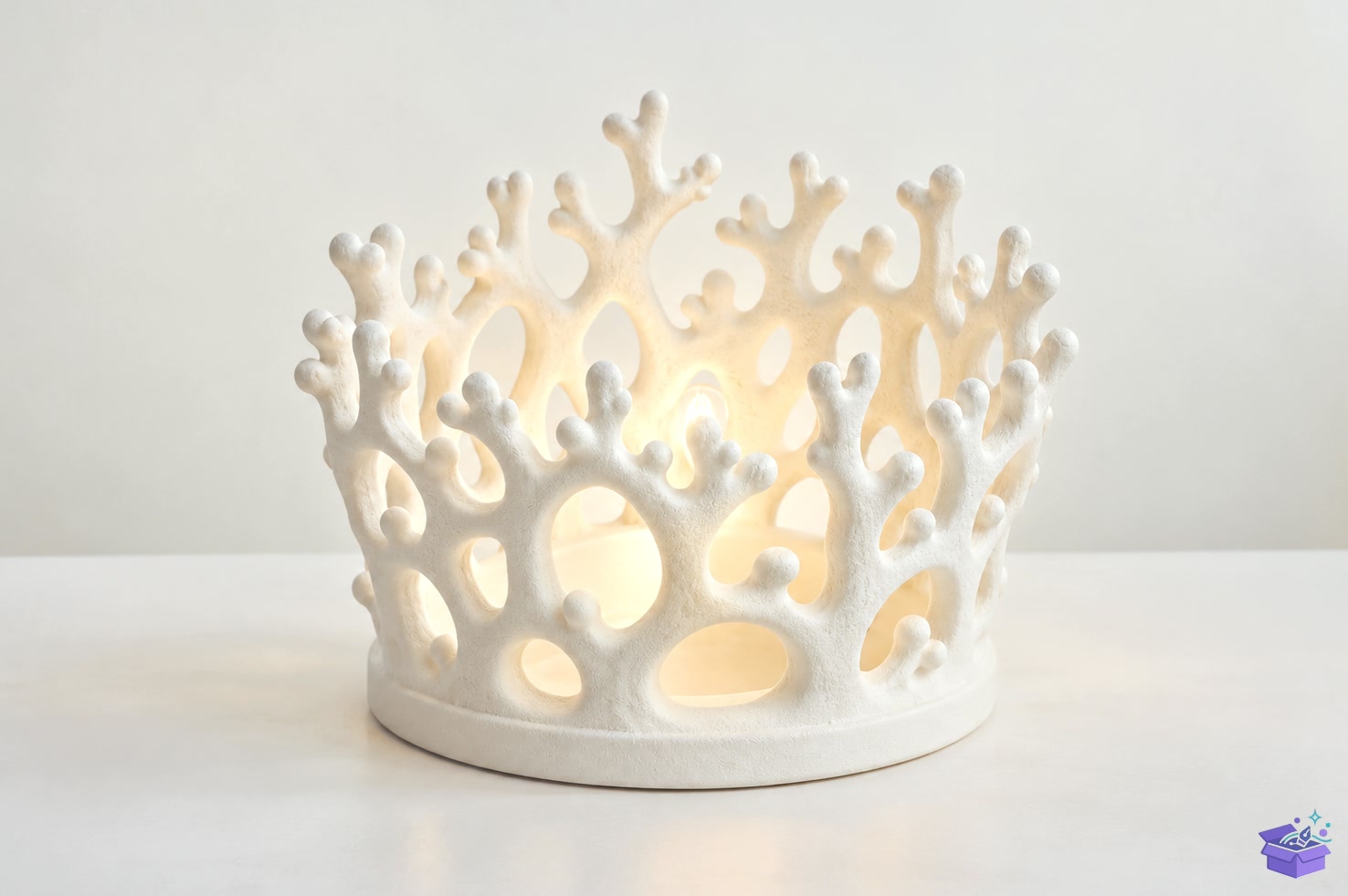 Coral Branch Tealight Tutucu STL - 3D Baskı ve Model Dosyası (STL, OBJ, 3MF) - detaylı önizleme 4