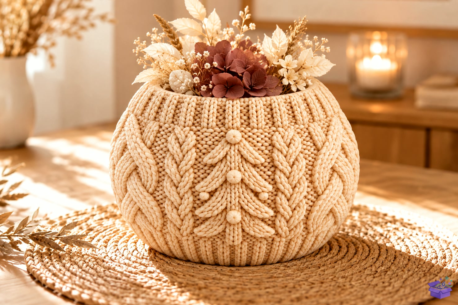 Knitted Tealight Tutucu STL - 3D Baskı ve Model Dosyası (STL, OBJ, 3MF) - detaylı önizleme 3