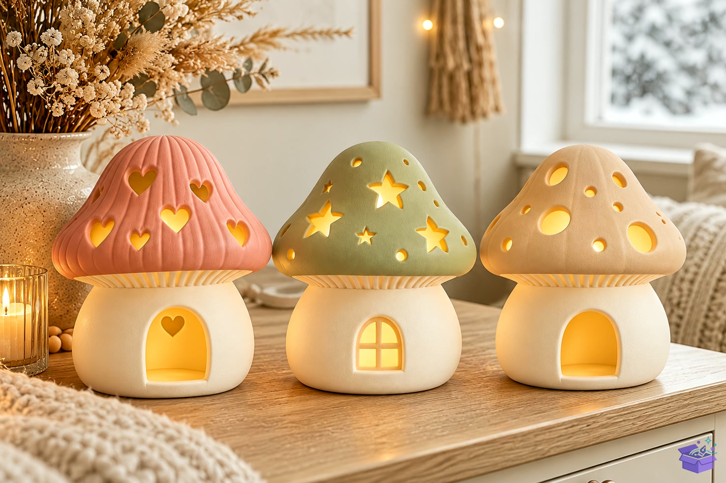 STL 3D Baskı Mushroom House Glowing - 3D Baskı ve Model Dosyası (STL, OBJ, 3MF) - detaylı önizleme 2
