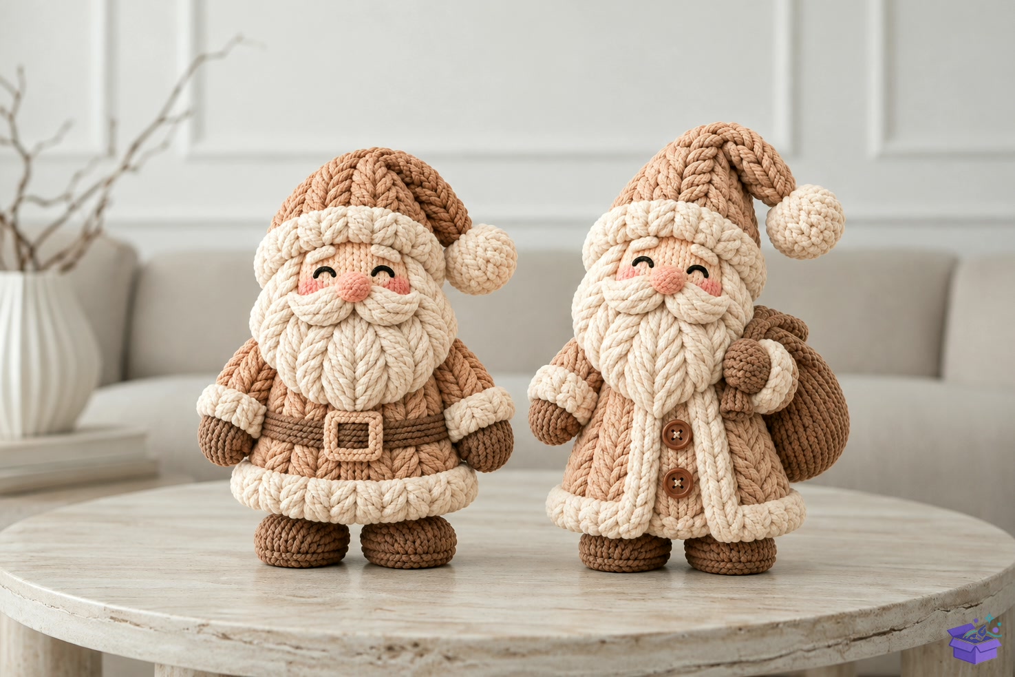 Knitted Santa Claus STL Duo - 3D Baskı ve Model Dosyası (STL, OBJ, 3MF) - detaylı önizleme 2