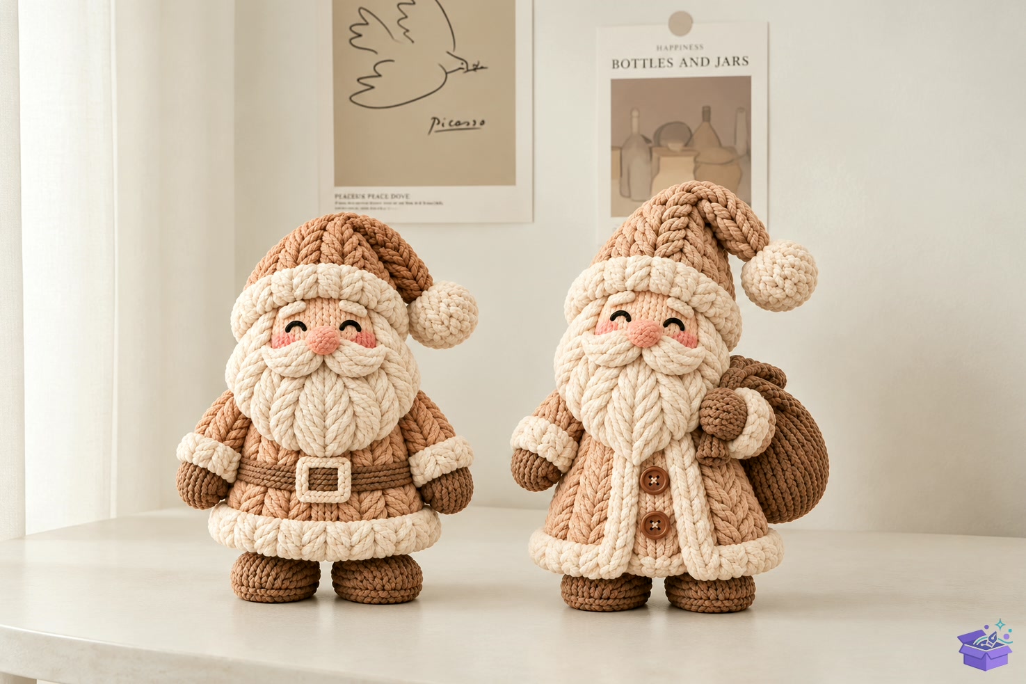 Knitted Santa Claus STL Duo - 3D Baskı ve Model Dosyası (STL, OBJ, 3MF) - detaylı önizleme 3
