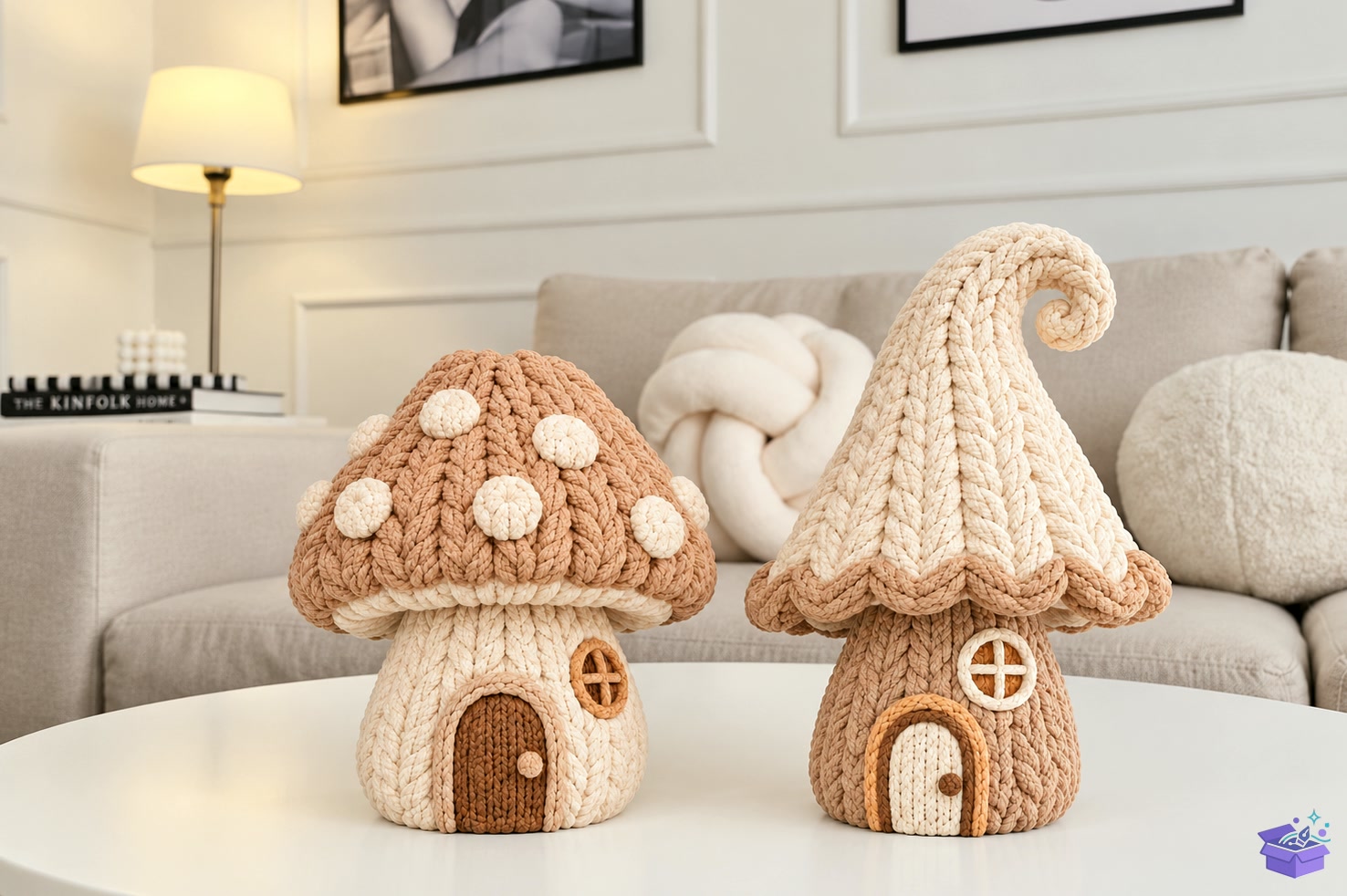 Knitted Mushroom House Duo STL - 3D Baskı ve Model Dosyası (STL, OBJ, 3MF) - detaylı önizleme 2