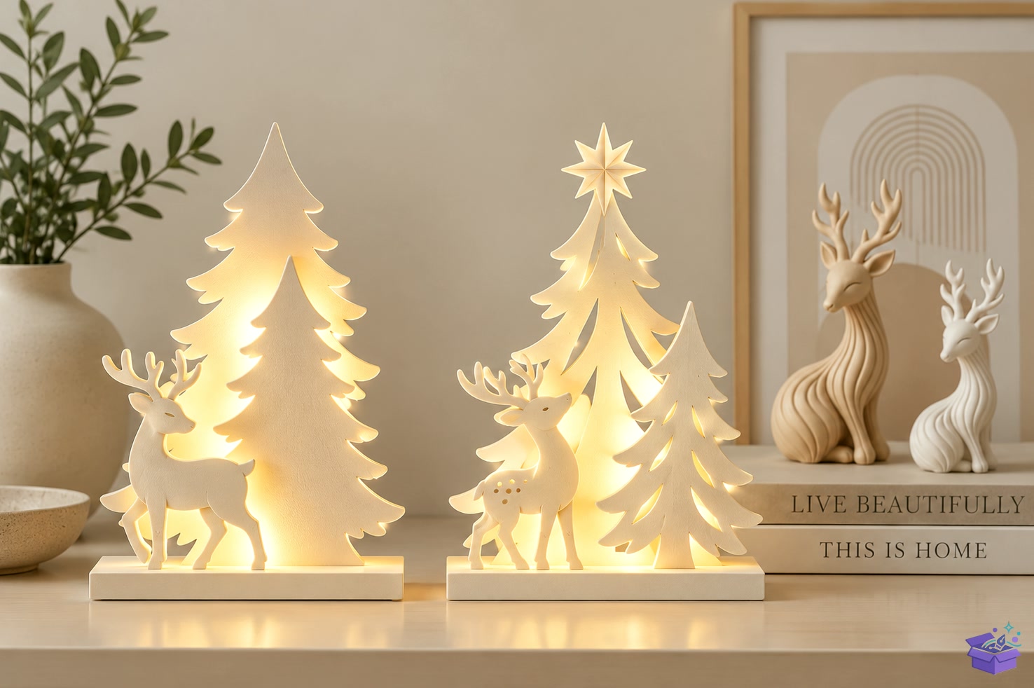 Yılbaşı Geyik Forest Light STL - 3D Baskı ve Model Dosyası (STL, OBJ, 3MF) - detaylı önizleme 3