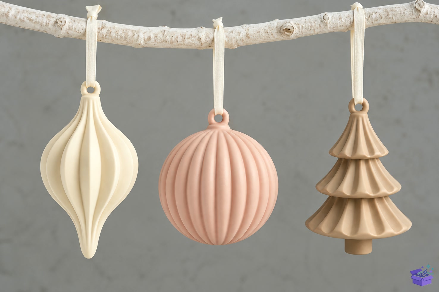 Yılbaşı Ağaç Süsü Trio STL - 3D Baskı ve Model Dosyası (STL, OBJ, 3MF) - detaylı önizleme 2