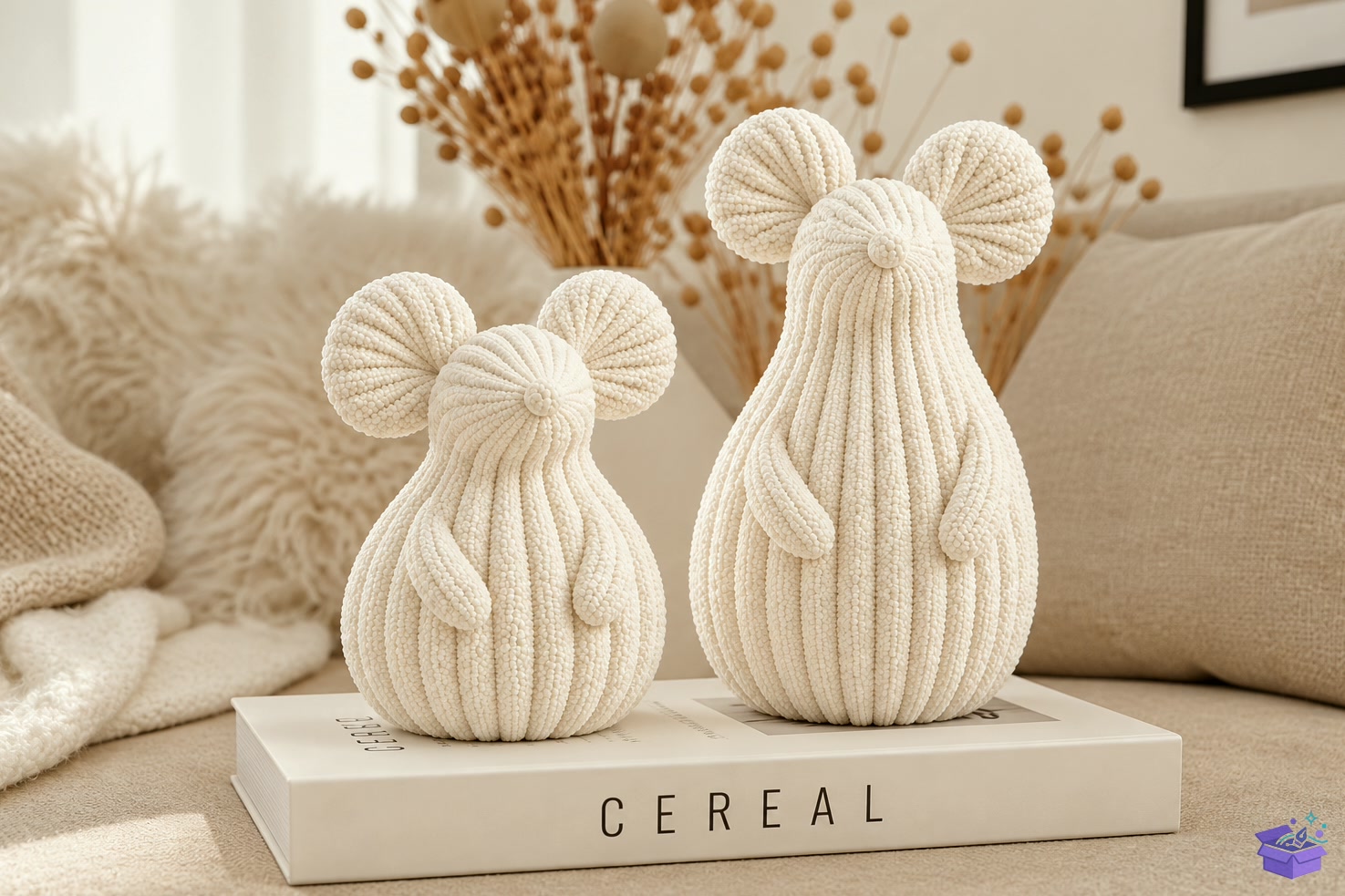 Textured Mouse Duo 3D STL Decor - 3D Baskı ve Model Dosyası (STL, OBJ, 3MF) - detaylı önizleme 3