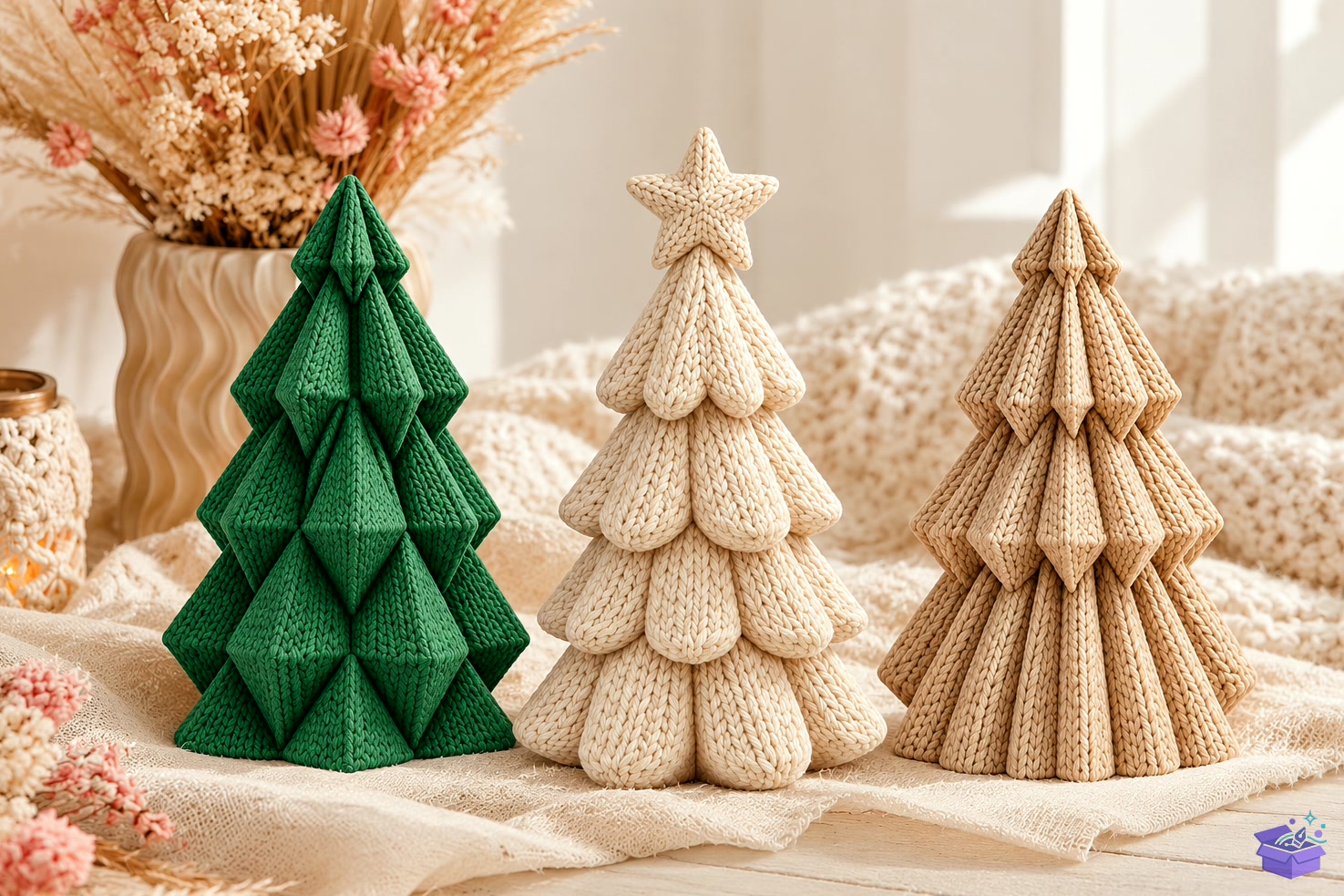 STL 3D Knitted Yılbaşı Ağacı STL - 3D Baskı ve Model Dosyası (STL, OBJ, 3MF) - detaylı önizleme 3