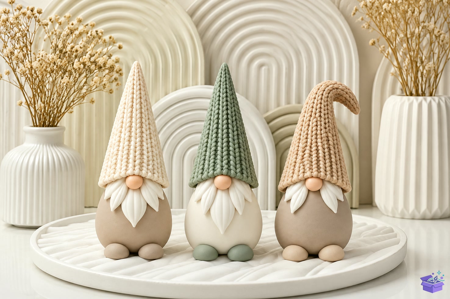 Knitted Gnome Trio 3D STL - 3D Baskı ve Model Dosyası (STL, OBJ, 3MF) - detaylı önizleme 2