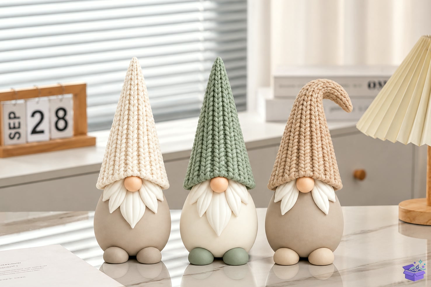 Knitted Gnome Trio 3D STL - 3D Baskı ve Model Dosyası (STL, OBJ, 3MF) - detaylı önizleme 4