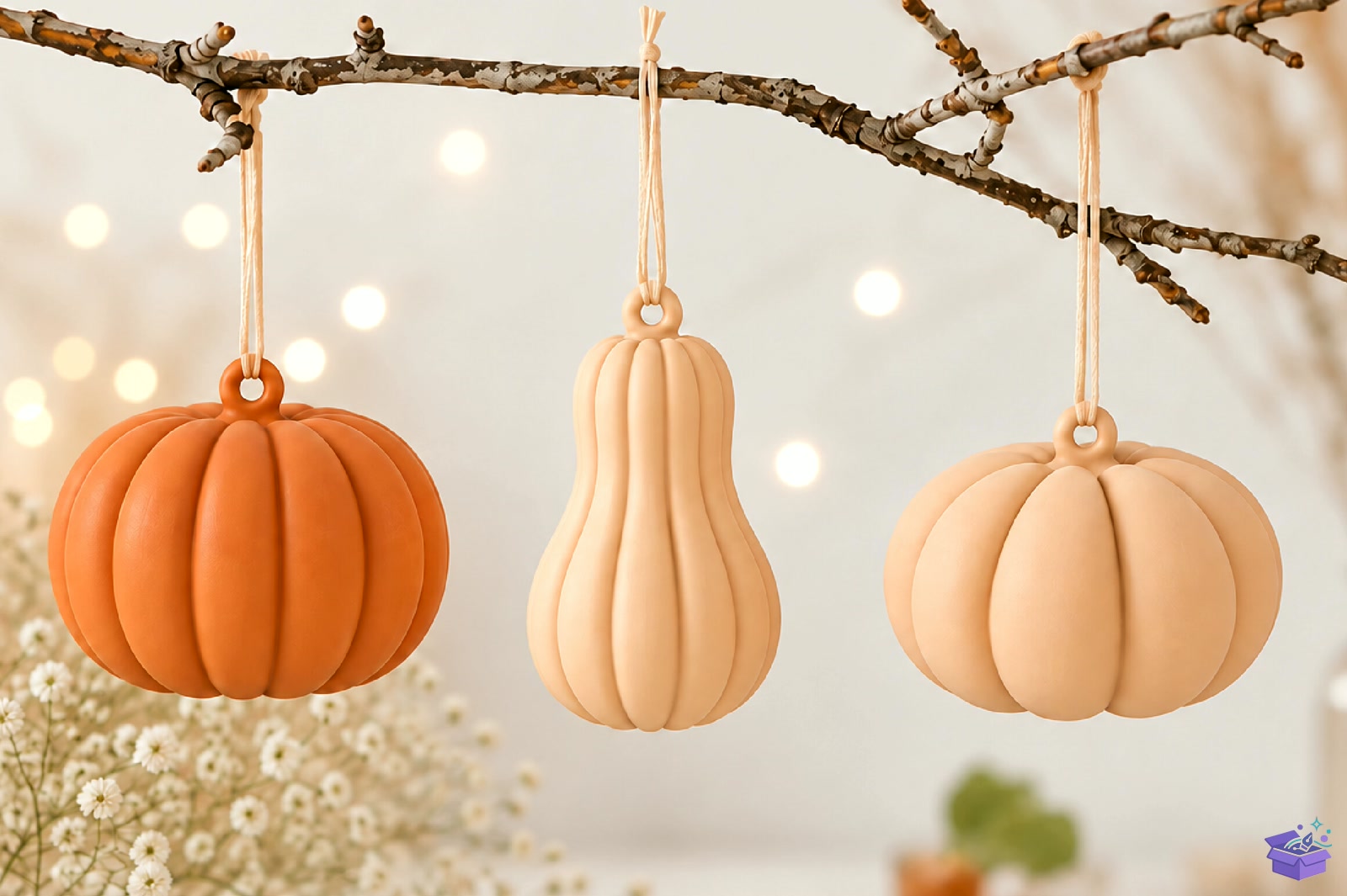 STL 3D Pumpkin Süs Trio STL - 3D Baskı ve Model Dosyası (STL, OBJ, 3MF) - detaylı önizleme 4