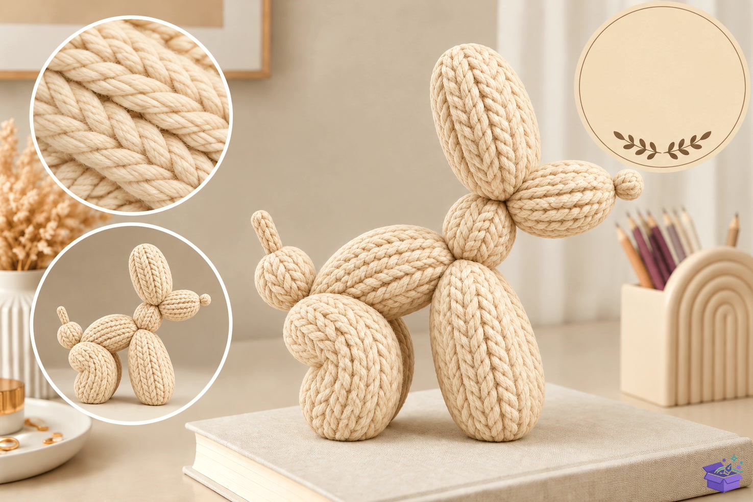 Knitted Balloon Köpek STL Sculpture - 3D Baskı ve Model Dosyası (STL, OBJ, 3MF) - detaylı önizleme 3