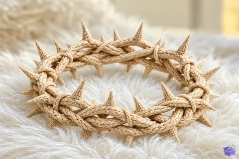 STL 3D Baskı Knitted Crown Of Thorns - 3D Baskı ve Model Dosyası (STL, OBJ, 3MF) - 3D Baskı İndir (STL, OBJ, 3MF)