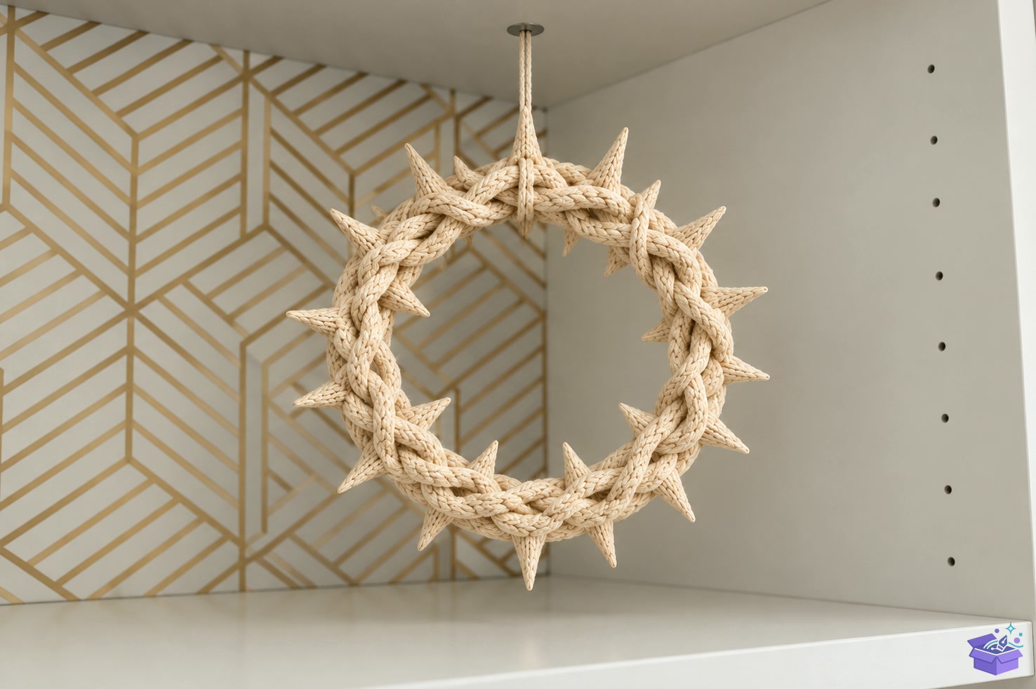 STL 3D Baskı Knitted Crown Of Thorns - 3D Baskı ve Model Dosyası (STL, OBJ, 3MF) - detaylı önizleme 2