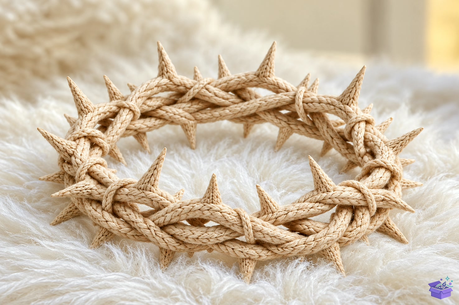 STL 3D Baskı Knitted Crown Of Thorns - 3D Baskı ve Model Dosyası (STL, OBJ, 3MF) - detaylı önizleme 4