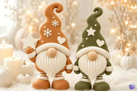 STL 3D Yılbaşı Gnome Duo Decor - 3D Baskı ve Model Dosyası (STL, OBJ, 3MF) - 3D Baskı İndir (STL, OBJ, 3MF)