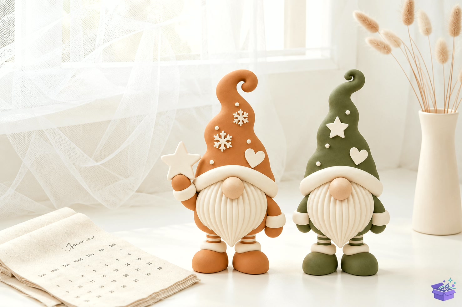 STL 3D Yılbaşı Gnome Duo Decor - 3D Baskı ve Model Dosyası (STL, OBJ, 3MF) - detaylı önizleme 2