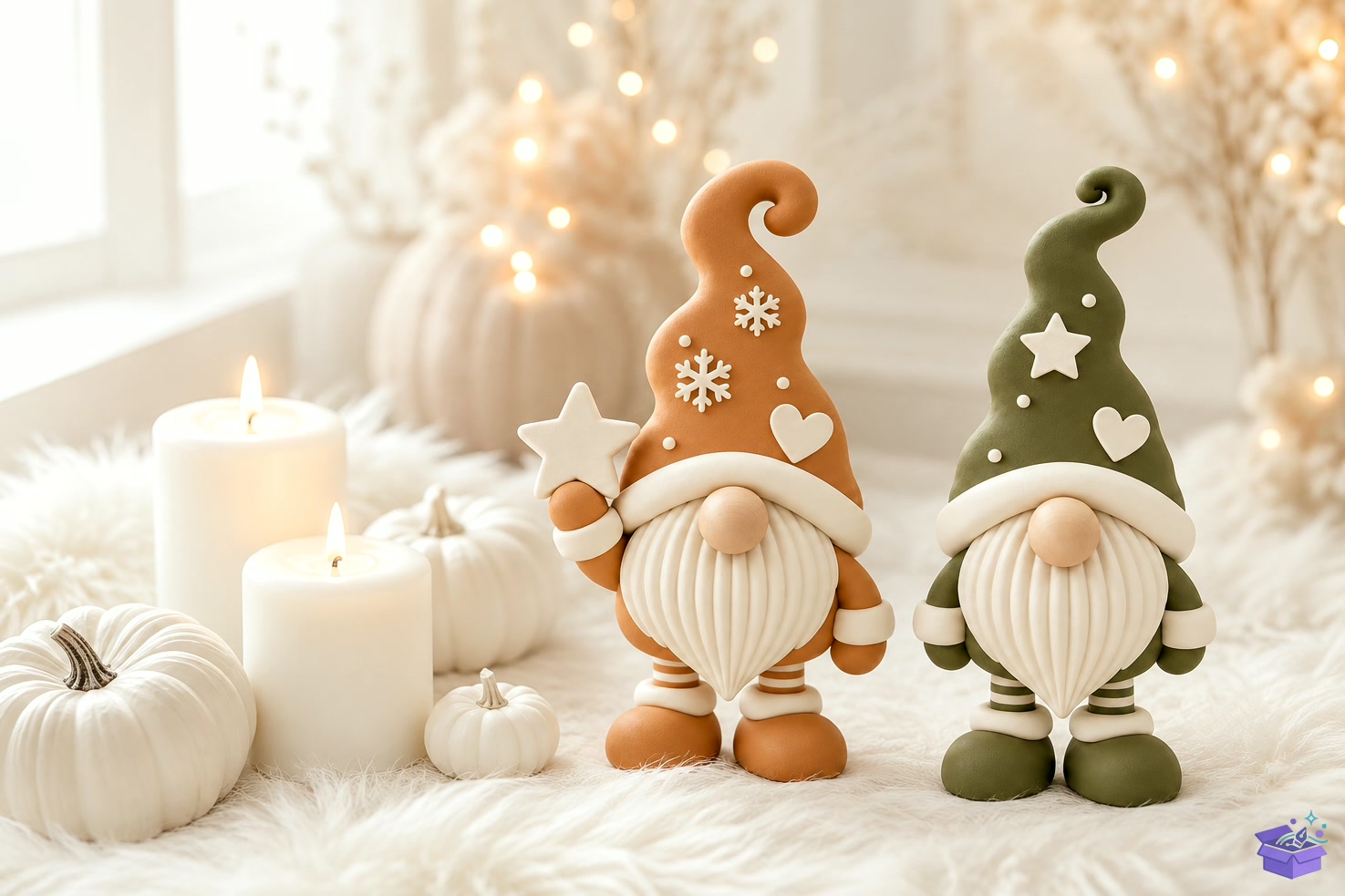 STL 3D Yılbaşı Gnome Duo Decor - 3D Baskı ve Model Dosyası (STL, OBJ, 3MF) - detaylı önizleme 3