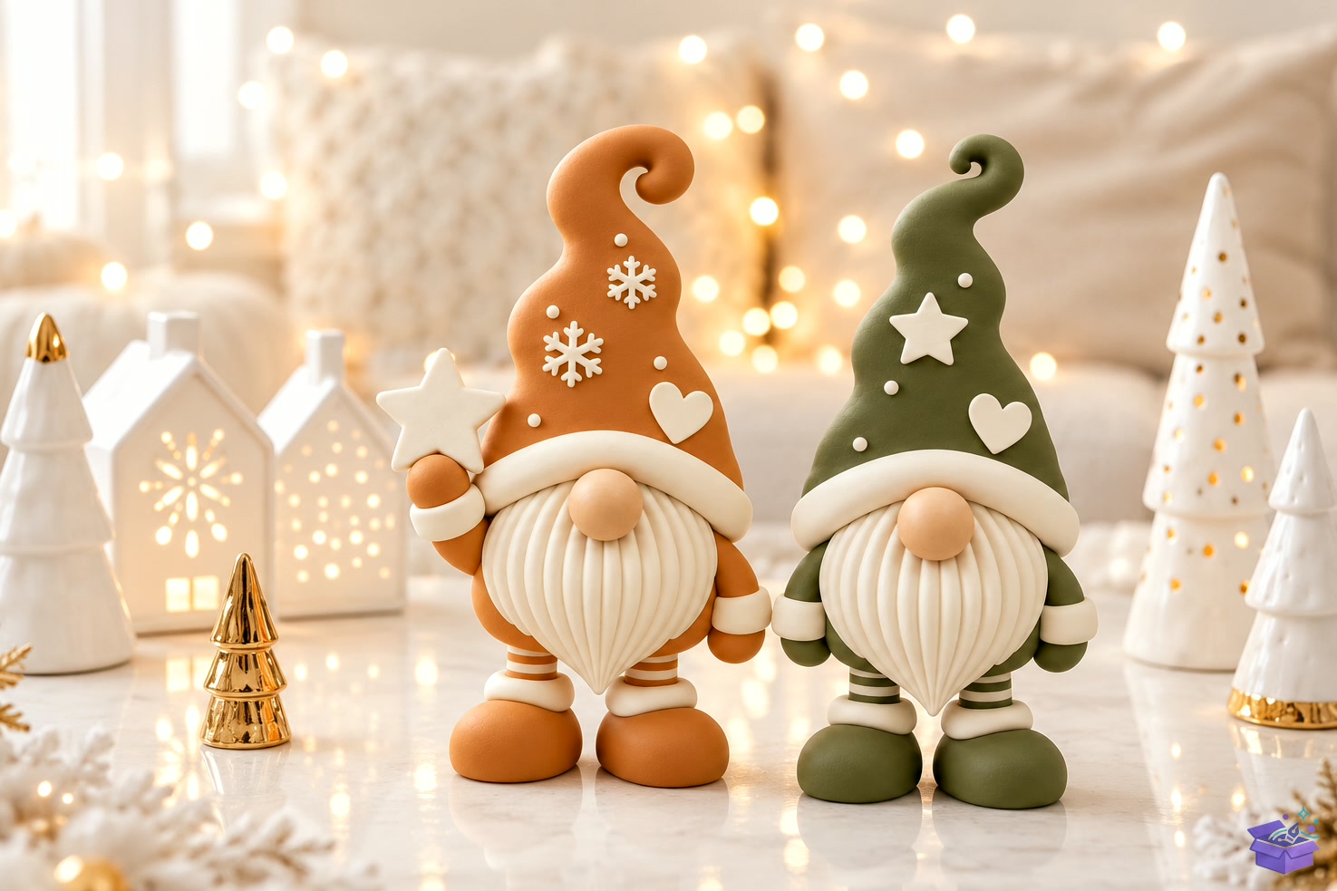 STL 3D Yılbaşı Gnome Duo Decor - 3D Baskı ve Model Dosyası (STL, OBJ, 3MF) - detaylı önizleme 4