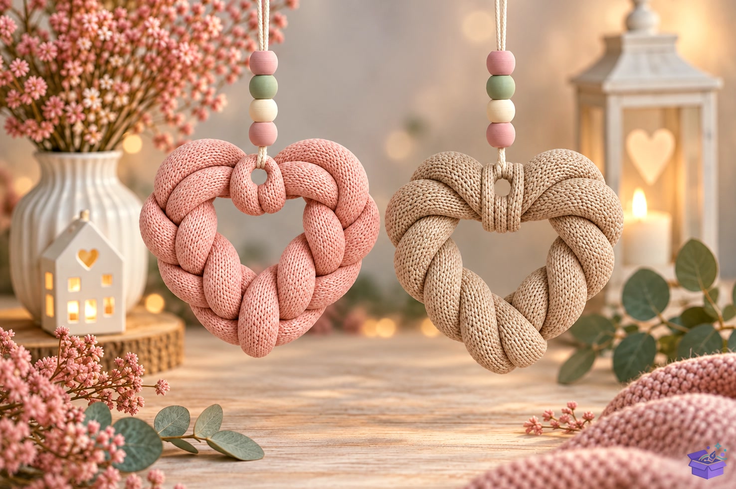 Knitted Pendant Kalp Temalı 3D STL - 3D Baskı ve Model Dosyası (STL, OBJ, 3MF) - detaylı önizleme 2