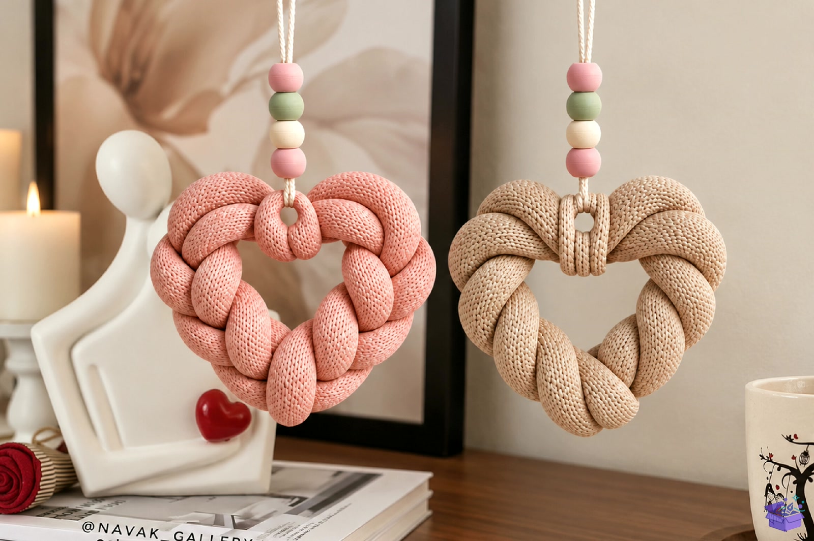 Knitted Pendant Kalp Temalı 3D STL - 3D Baskı ve Model Dosyası (STL, OBJ, 3MF) - detaylı önizleme 4