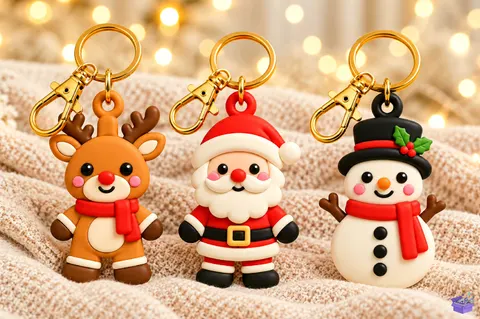 Santa Ren Geyiği Snowman Anahtarlık 3d STL - 3D Baskı ve Model Dosyası (STL, OBJ, 3MF) - 3D Baskı  İndir (STL, OBJ, 3MF)