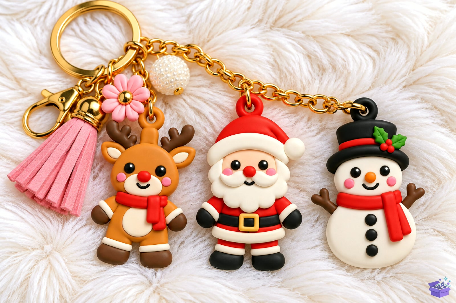 Santa Ren Geyiği Snowman Anahtarlık 3d STL - 3D Baskı ve Model Dosyası (STL, OBJ, 3MF) - detaylı önizleme 3