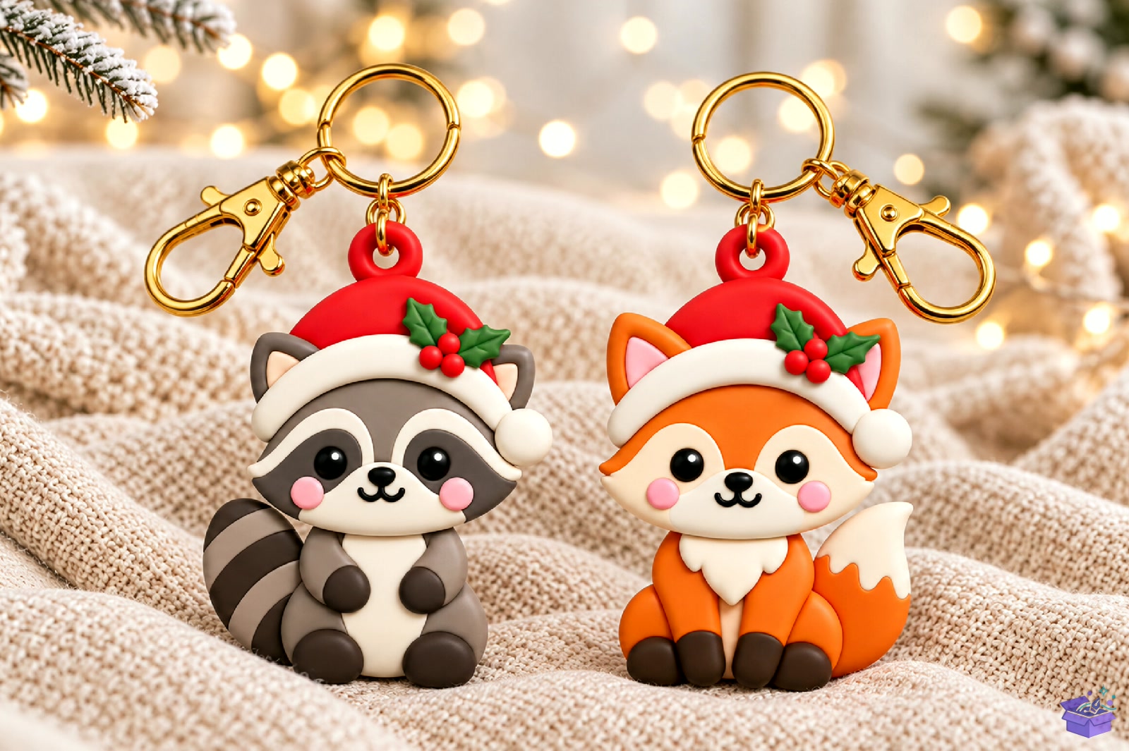 Yılbaşı Raccoon And Fox Anahtarlık STL - 3D Baskı ve Model Dosyası (STL, OBJ, 3MF) - detaylı önizleme 5