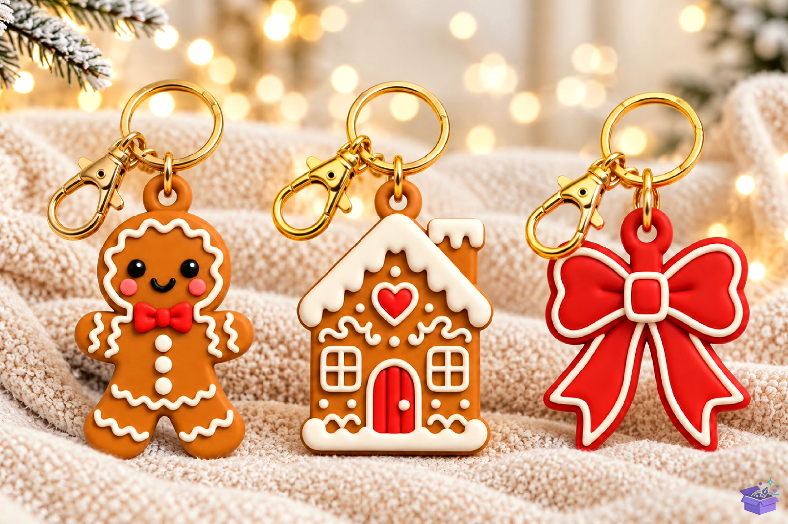 Yılbaşı Gingerbread Anahtarlık 3D STL - 3D Baskı ve Model Dosyası (STL, OBJ, 3MF) - detaylı önizleme 3
