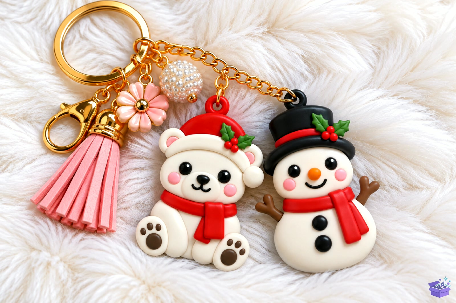 3D Yılbaşı Bear And Snowman Anahtarlık - 3D Baskı ve Model Dosyası (STL, OBJ, 3MF) - detaylı önizleme 2