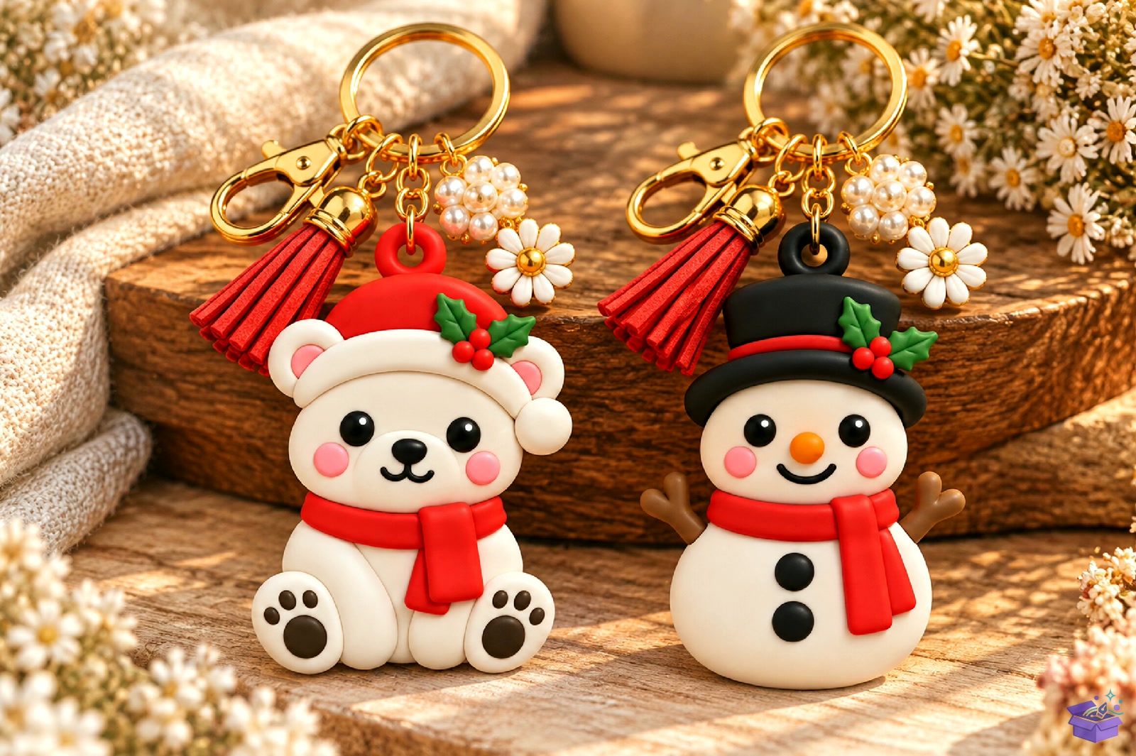 3D Yılbaşı Bear And Snowman Anahtarlık - 3D Baskı ve Model Dosyası (STL, OBJ, 3MF) - detaylı önizleme 4