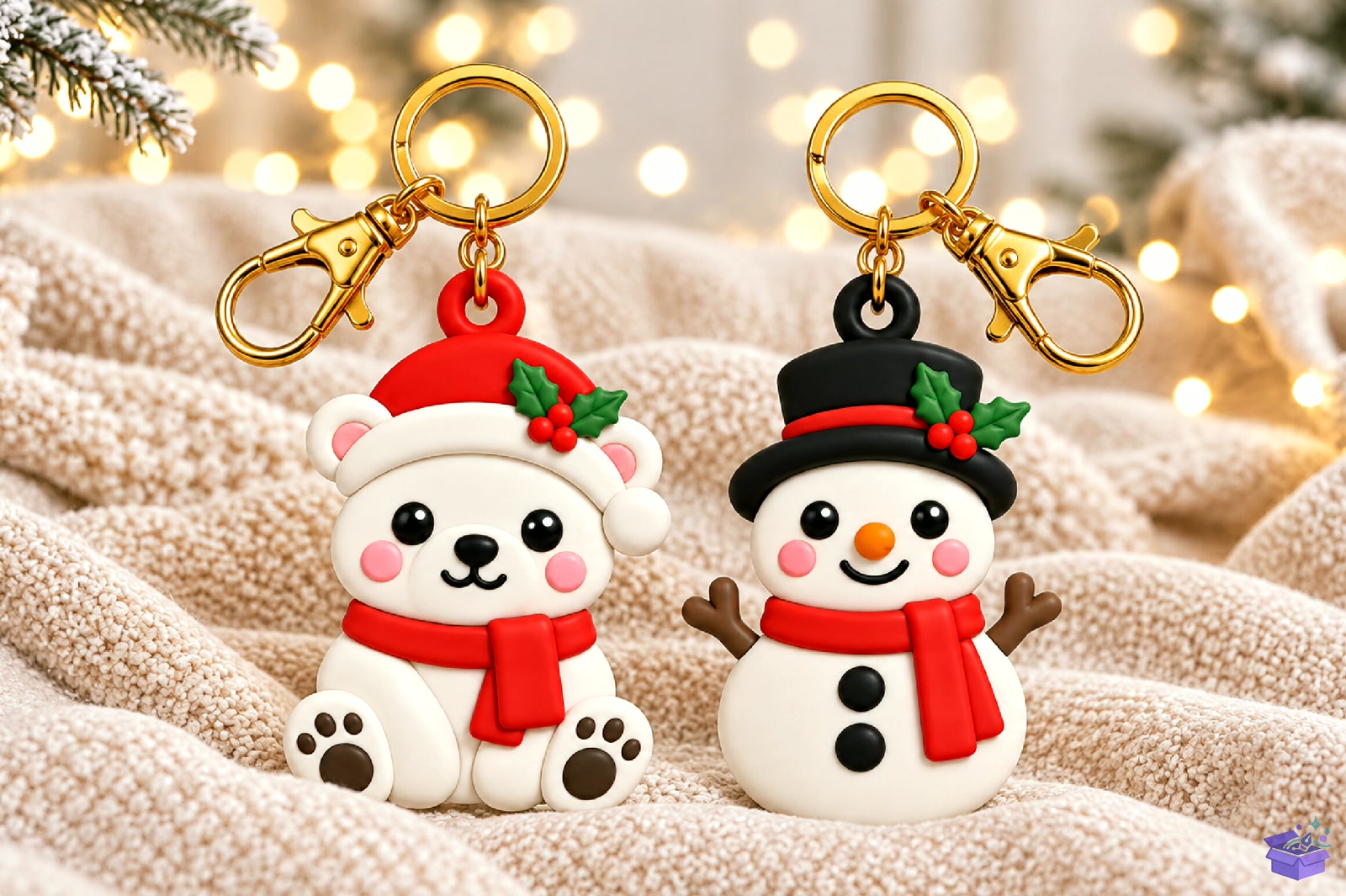 3D Yılbaşı Bear And Snowman Anahtarlık - 3D Baskı ve Model Dosyası (STL, OBJ, 3MF) - detaylı önizleme 5
