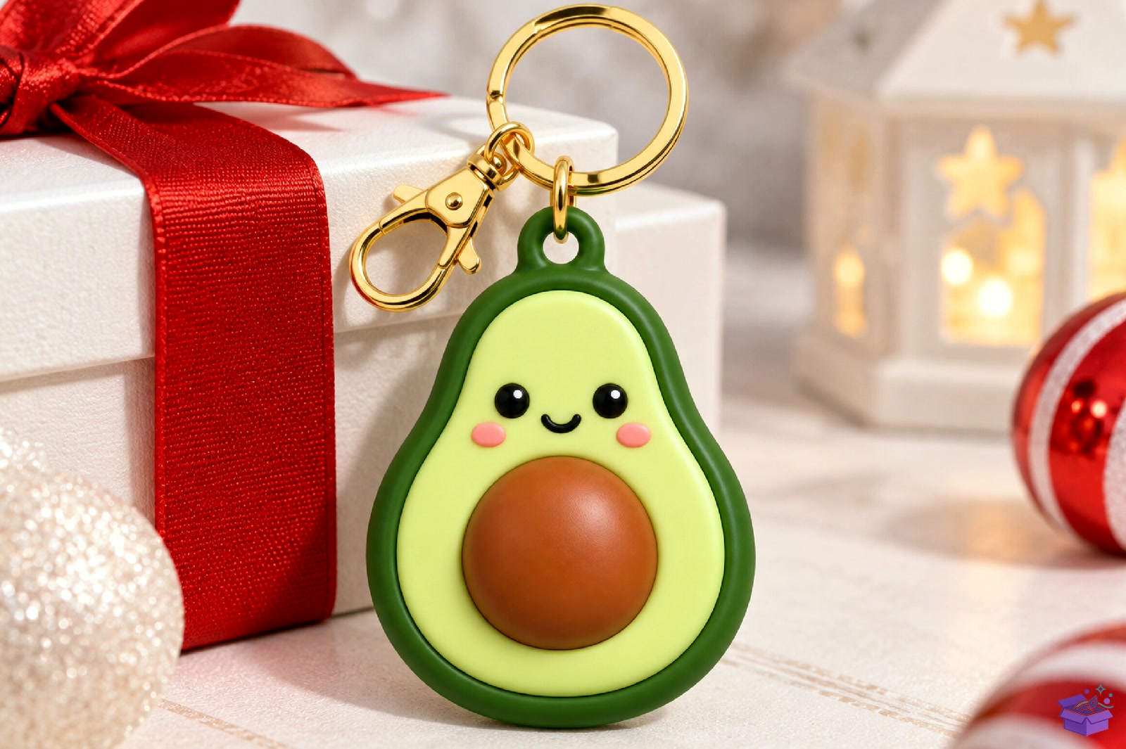 Kawaii Avocado Anahtarlık 3D Baskı STL - 3D Baskı ve Model Dosyası (STL, OBJ, 3MF) - detaylı önizleme 2