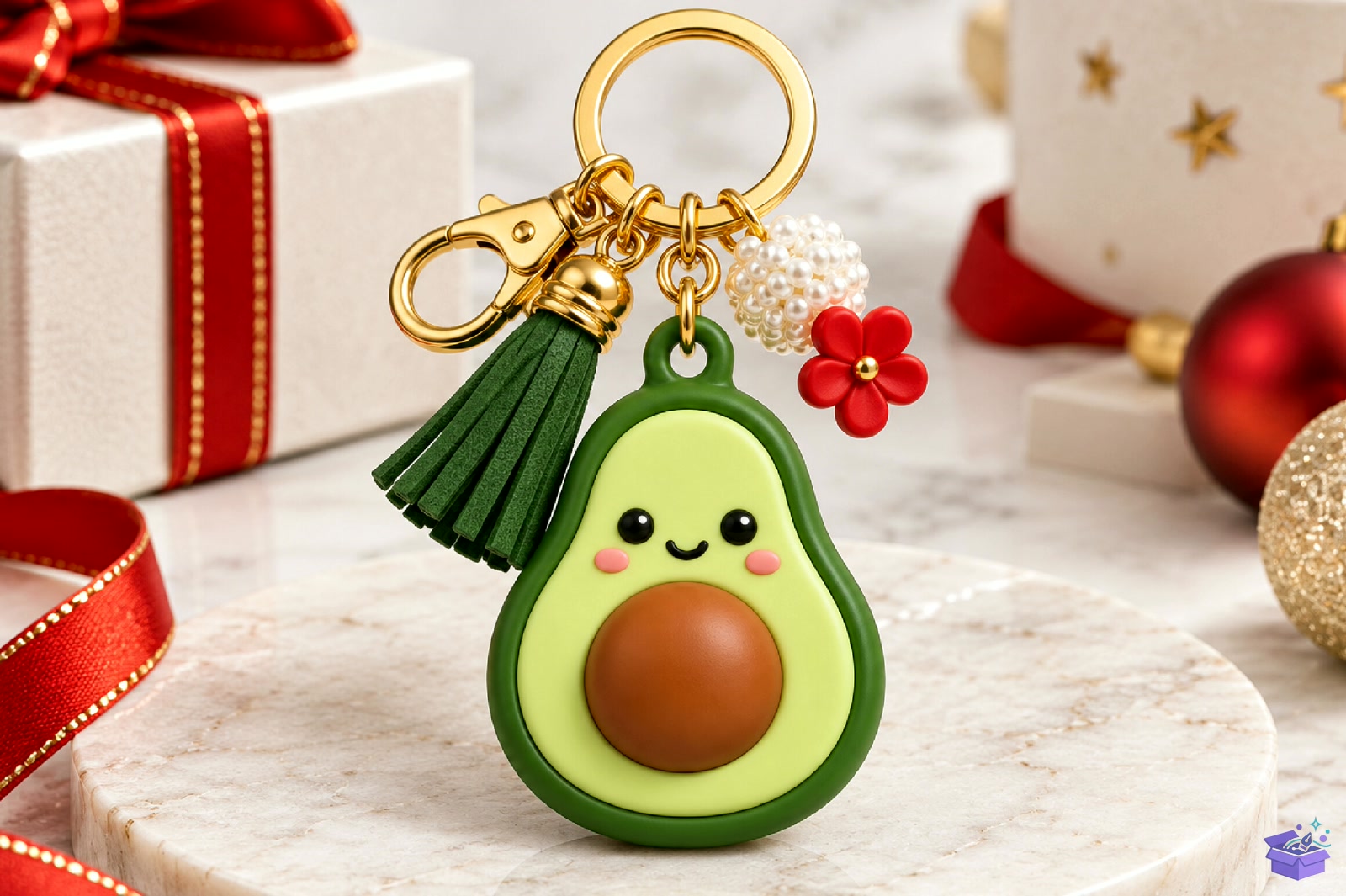 Kawaii Avocado Anahtarlık 3D Baskı STL - 3D Baskı ve Model Dosyası (STL, OBJ, 3MF) - detaylı önizleme 3