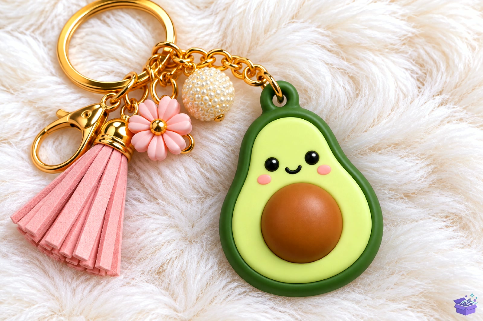Kawaii Avocado Anahtarlık 3D Baskı STL - 3D Baskı ve Model Dosyası (STL, OBJ, 3MF) - detaylı önizleme 5