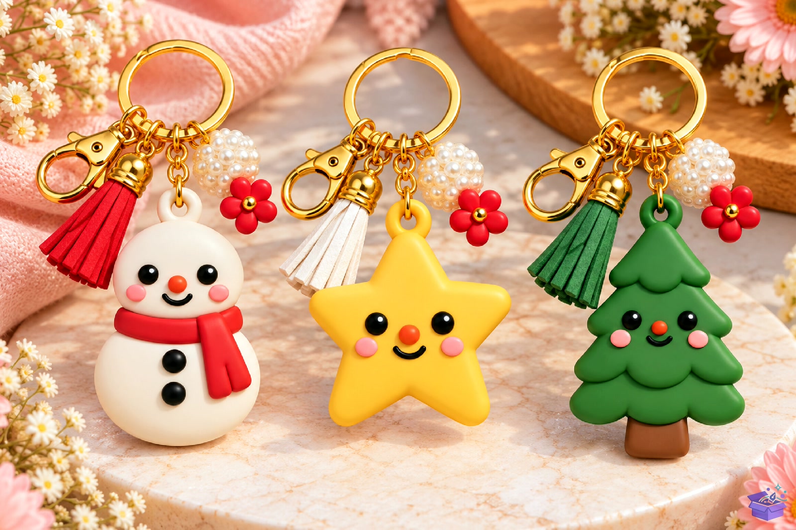 Yılbaşı Snowman And Ağaç Anahtarlık STL - 3D Baskı ve Model Dosyası (STL, OBJ, 3MF) - detaylı önizleme 3
