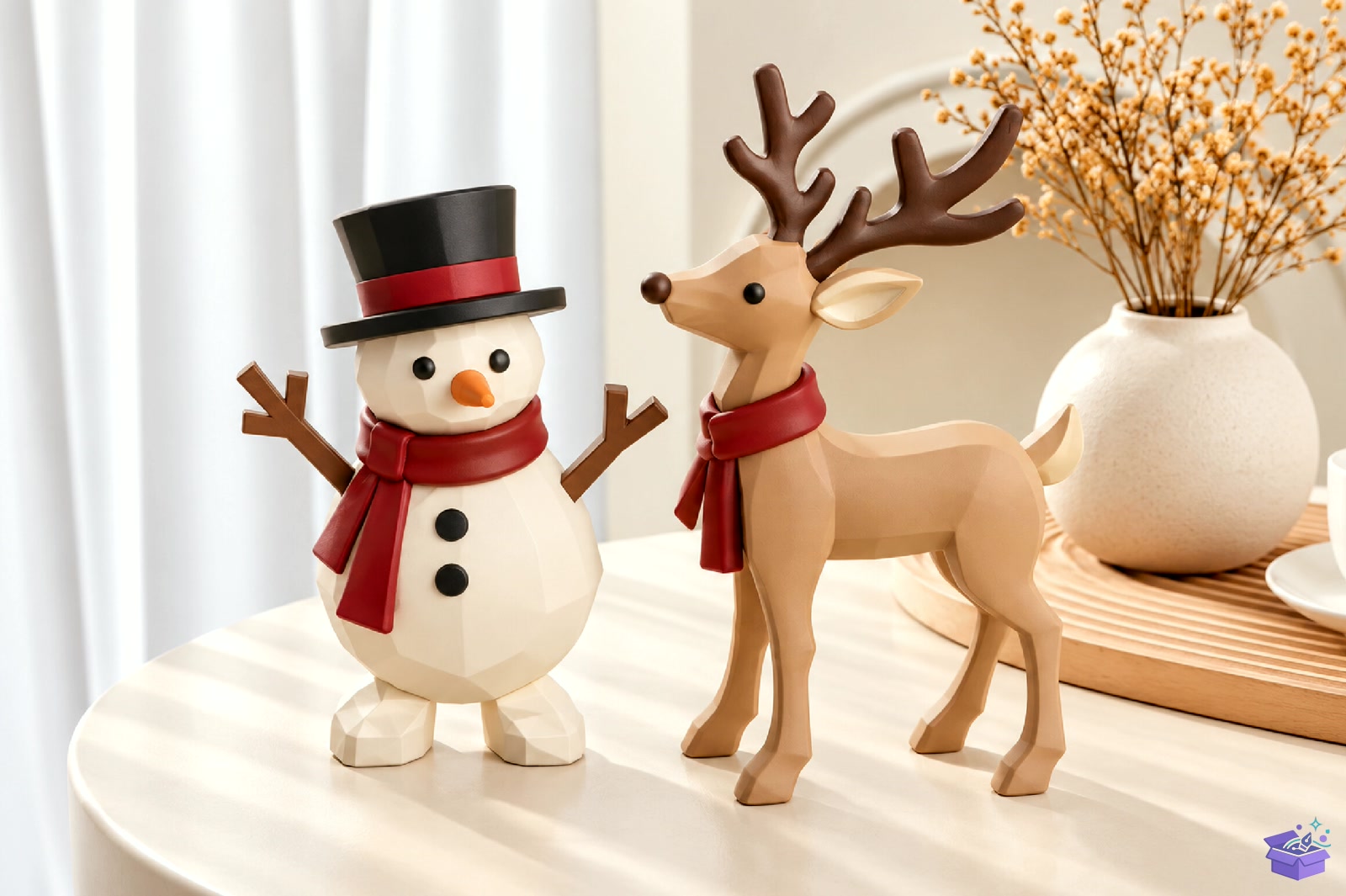 Yılbaşı Snowman And Ren Geyiği 3D STL - 3D Baskı ve Model Dosyası (STL, OBJ, 3MF) - detaylı önizleme 4