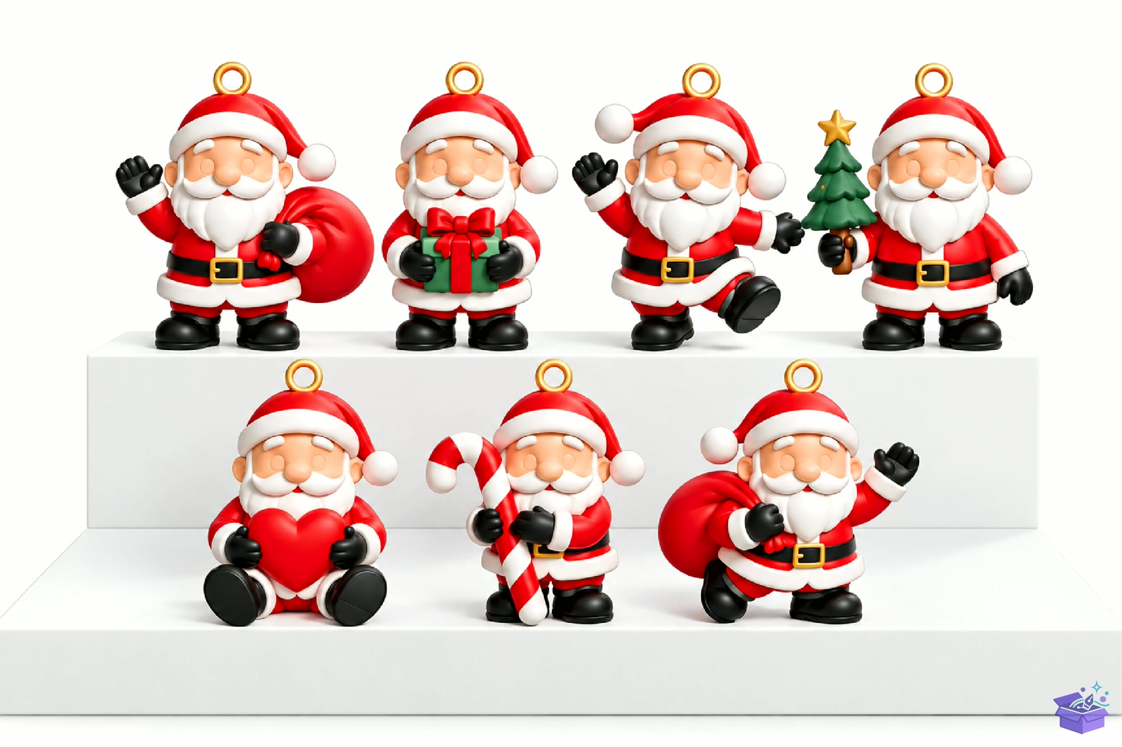 Yılbaşı Santa Süs - 3D Baskı ve Model Dosyası (STL, OBJ, 3MF) - detaylı önizleme 3