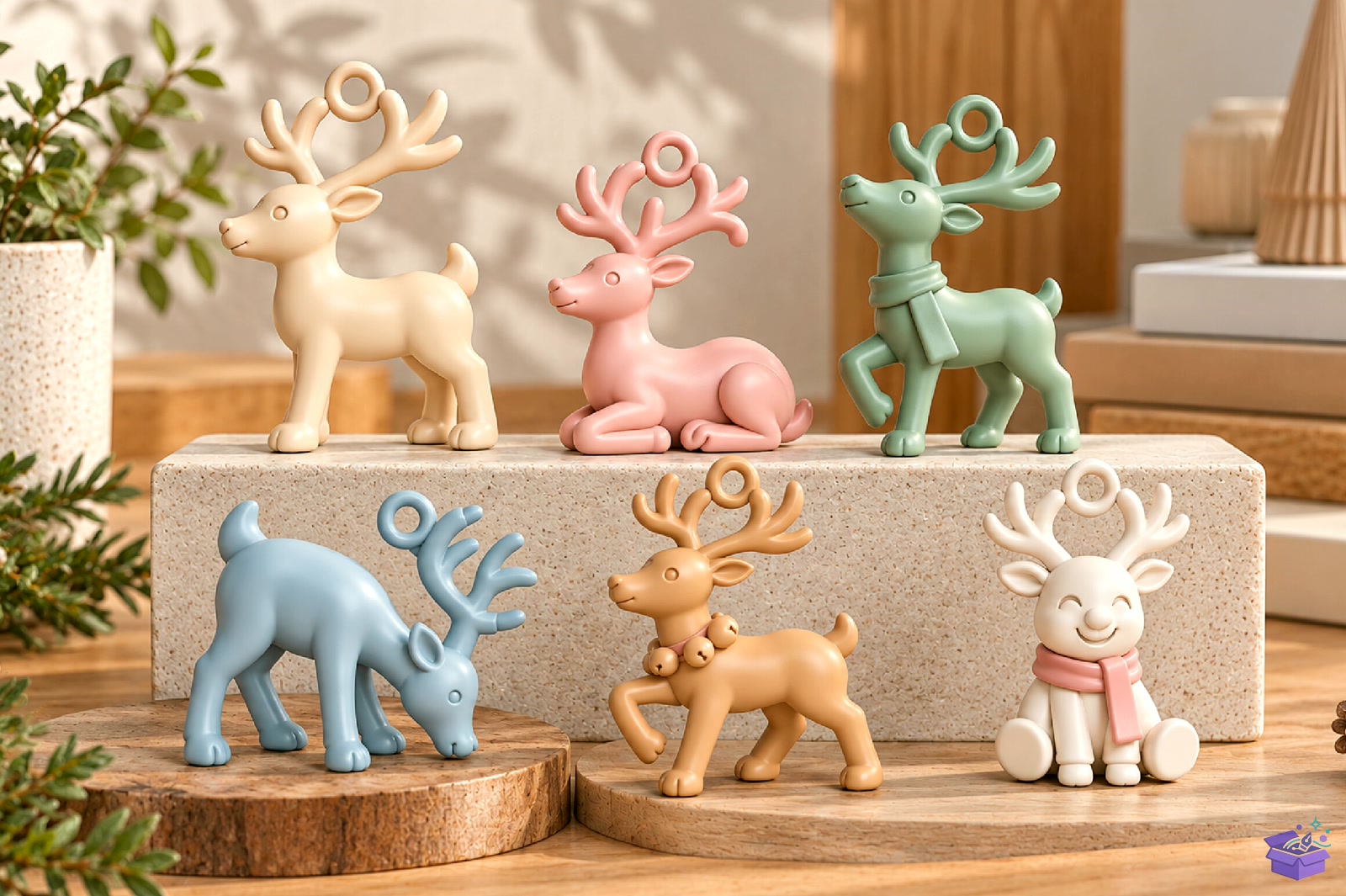 Yılbaşı Ren Geyiği Süs 3D STL - 3D Baskı ve Model Dosyası (STL, OBJ, 3MF) - detaylı önizleme 4