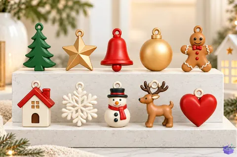 Yılbaşı Ağaç Süsü 3D Decorations STL Se - 3D Baskı ve Model Dosyası (STL, OBJ, 3MF) - 3D Baskı  İndir (STL, OBJ, 3MF)