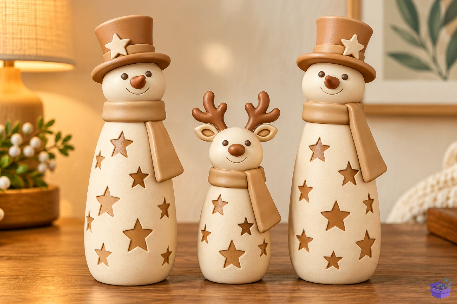 Yılbaşı Snowman Ren Geyiği Figurines STL - 3D Baskı ve Model Dosyası (STL, OBJ, 3MF) - detaylı önizleme 2