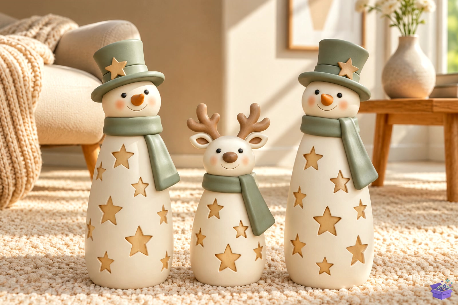 Yılbaşı Snowman Ren Geyiği Figurines STL - 3D Baskı ve Model Dosyası (STL, OBJ, 3MF) - detaylı önizleme 5