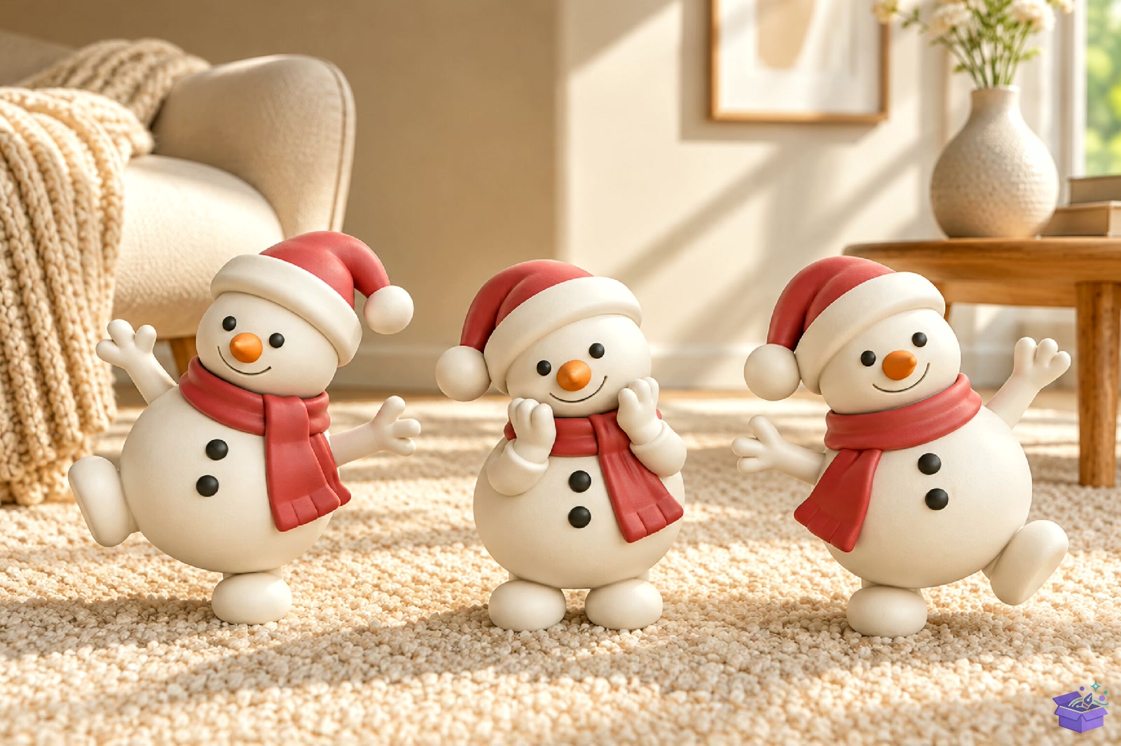 Yılbaşı Snowman Figurines 3D Baskı STL - 3D Baskı ve Model Dosyası (STL, OBJ, 3MF) - detaylı önizleme 3