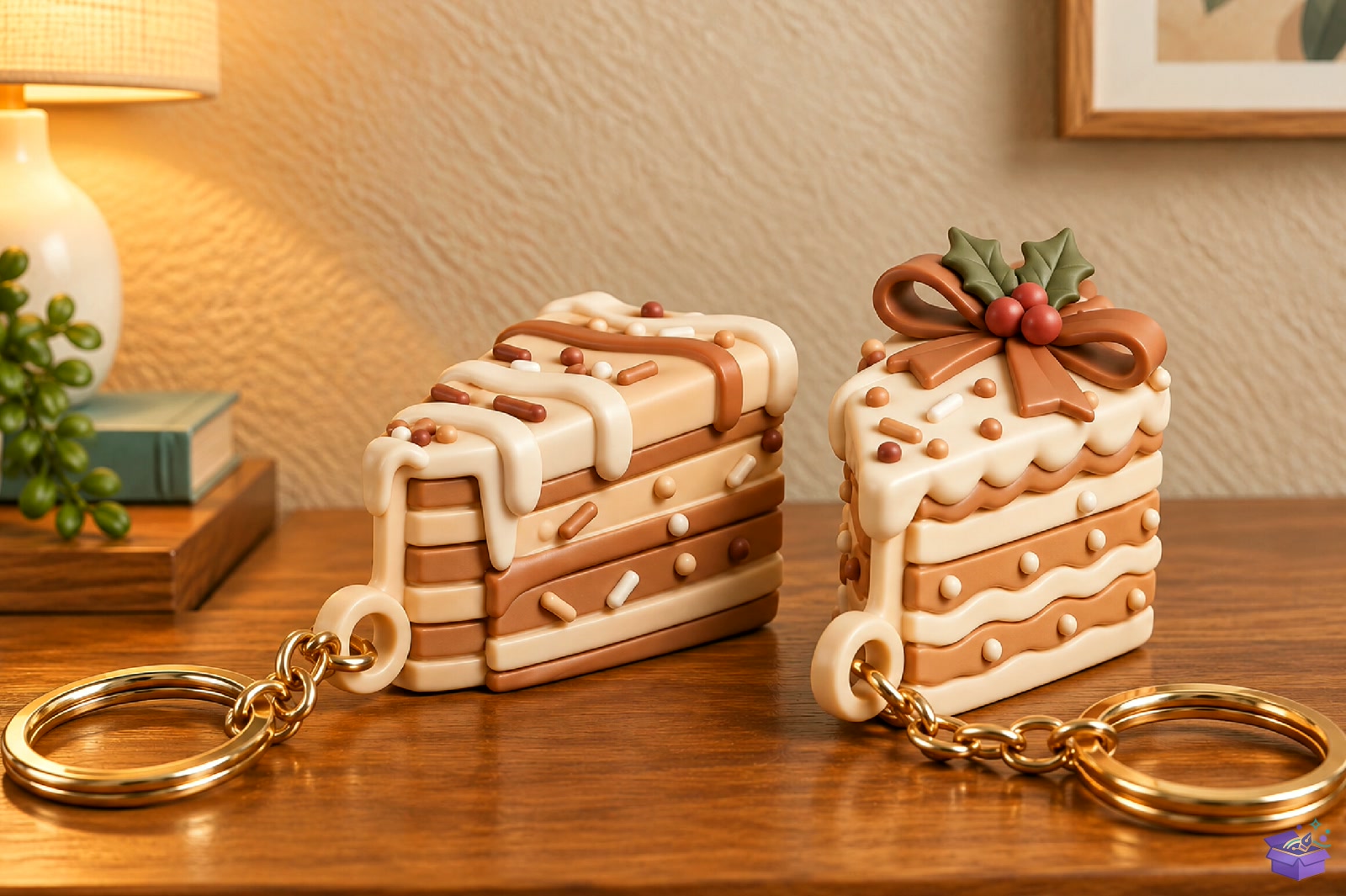Yılbaşı Cake Anahtarlık STL 3D Baskı - 3D Baskı ve Model Dosyası (STL, OBJ, 3MF) - detaylı önizleme 2