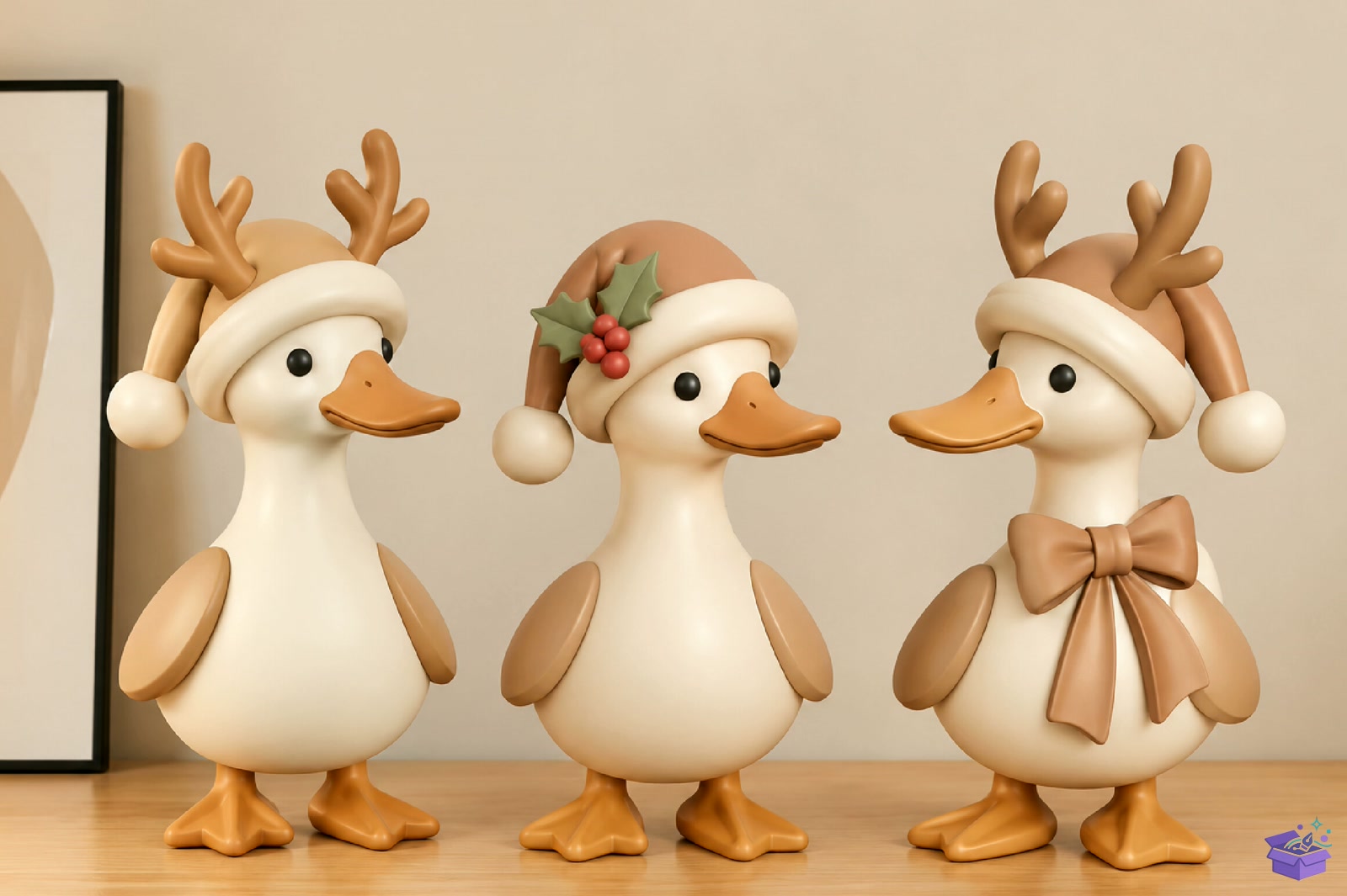 Cute Duck Yılbaşı 3D Baskı Model - 3D Baskı ve Model Dosyası (STL, OBJ, 3MF) - detaylı önizleme 3