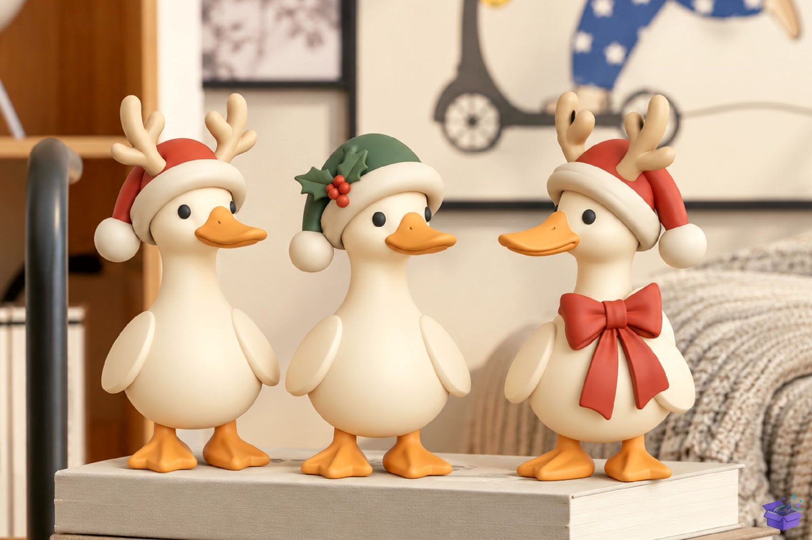 Cute Duck Yılbaşı 3D Baskı Model - 3D Baskı ve Model Dosyası (STL, OBJ, 3MF) - detaylı önizleme 4