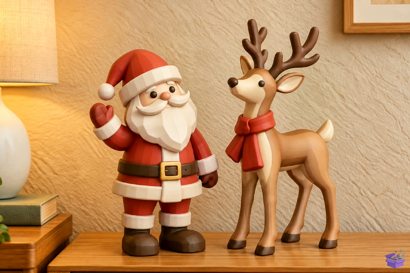 Yılbaşı Santa Ren Geyiği Figurine STL - 3D Baskı ve Model Dosyası (STL, OBJ, 3MF) - detaylı önizleme 2