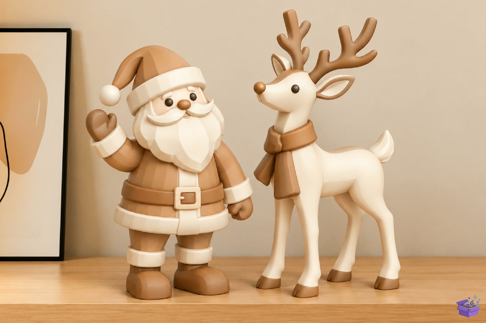 Yılbaşı Santa Ren Geyiği Figurine STL - 3D Baskı ve Model Dosyası (STL, OBJ, 3MF) - detaylı önizleme 4