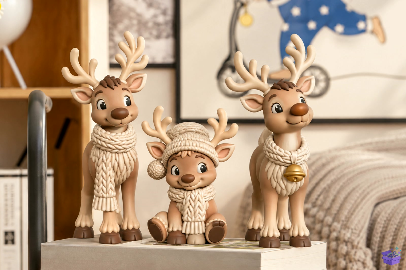 Yılbaşı Geyik Figurine 3D Baskı STL - 3D Baskı ve Model Dosyası (STL, OBJ, 3MF) - detaylı önizleme 2
